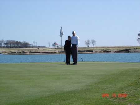 tom & sam on golf course