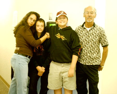 Tami  with sons and dad