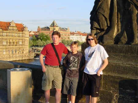 Darrell, James, & Jonathan in Prague - 2004