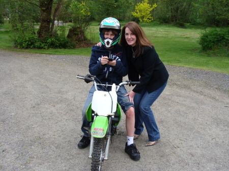 Derek on his first motorcycle ride