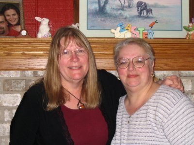 Carol Whitney Heim and me taken 4/12/06 at Gloria's