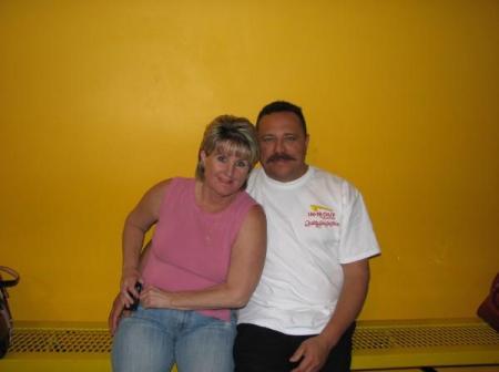 my hubby and i at pump it up