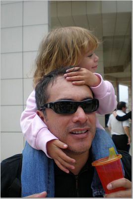 Reagan & Daddy at Getty Museum