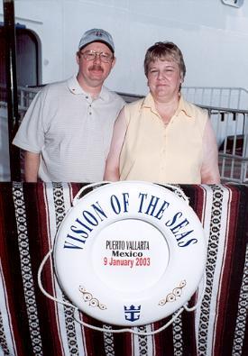 Pam and husband, Don in Mexico 2003
