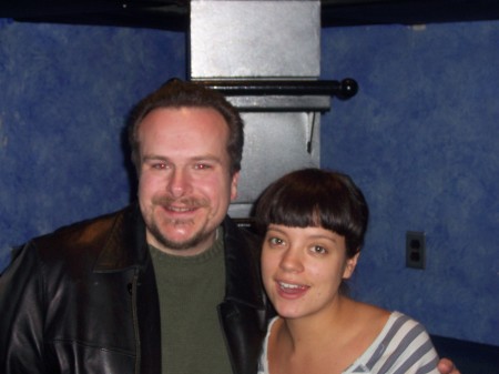 Smiling with Lily Allen at the 930 Club