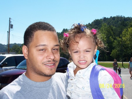 my husband and daughter