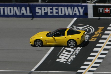 2007 vette at MIS finish line at 170 mhp