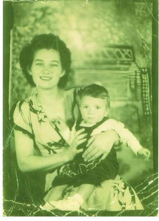 Mom and me in late 1948