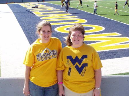 Joy and Janna at WVU homecoming in Oct. 05