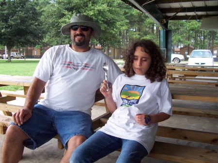 Pablo and daughter Chelsea Camping