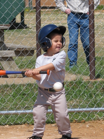 Dalton playing t-ball