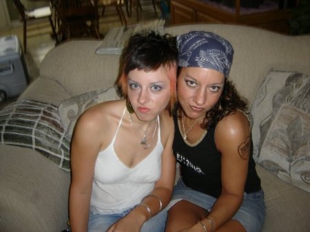 My daughter and I at a "white trash" party!