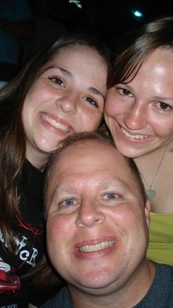 Hubby and my girls at Tom Petty concert