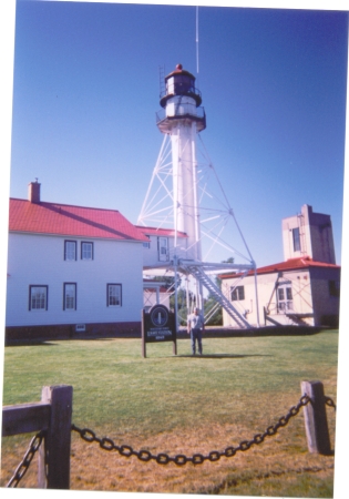Whitefish Bay lighthouse (Edmound Fitzgerald) sank near here in 1975 Lake Superior