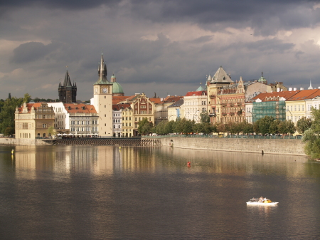 Prague along the river