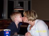 Allen and Aunt Jen giving "fish kisses"