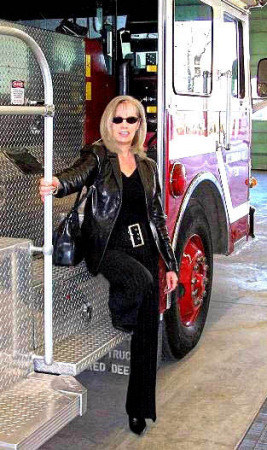 Michelle hanging out at the Firehall