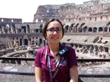 Daughter in  Coliseum Rome Italy