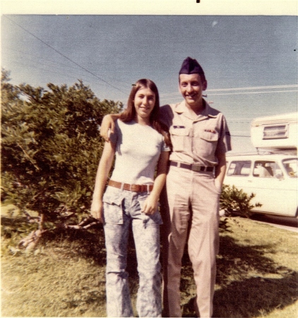 Airman Basic Lee Hill and Pam Barlow 1973