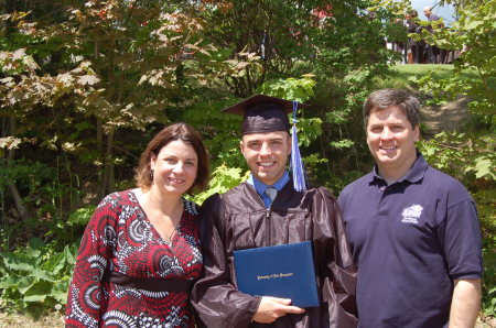 My Husband Mark & I with our boy Daniel at UNH
