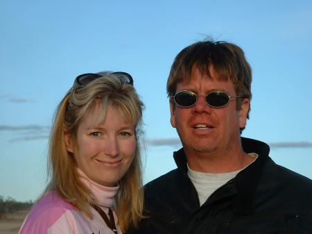 Me and Hubby in the desert dirt bike riding