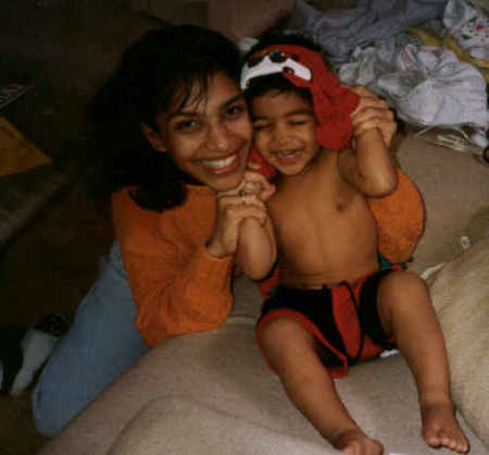 With my baby boy in 1995