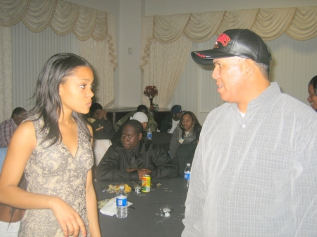 Frank talking to his niece Crystal