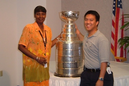 Me and the Stanley Cup when the Lighting won the title.