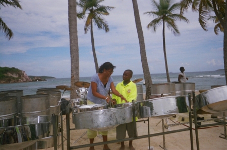 Learning to play the steel drums