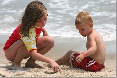 Jess and Dean at the beach