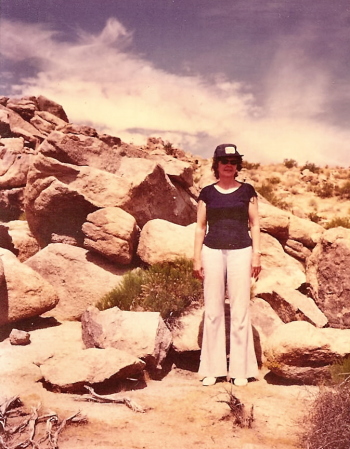 Mom in Hill Near House - approx. 1990