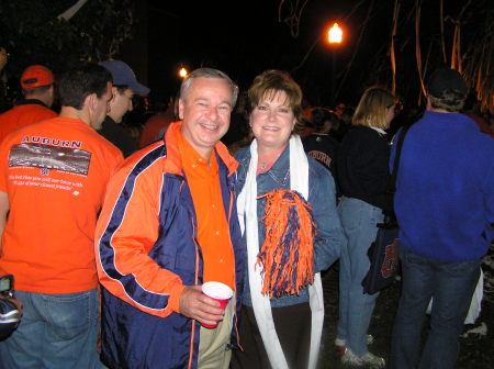 Marc and Faye at an Auburn football game