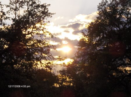 sunset in our backyard