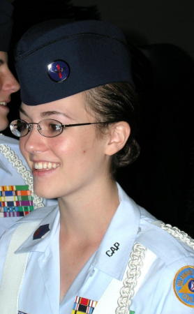 Katie Grace - cadet commander of DE Wing's Color Guard