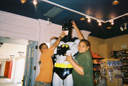 My kids and Batman