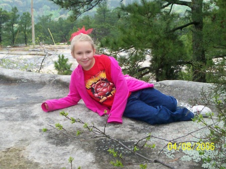 My daughter Marissa on top of Stone Mountain