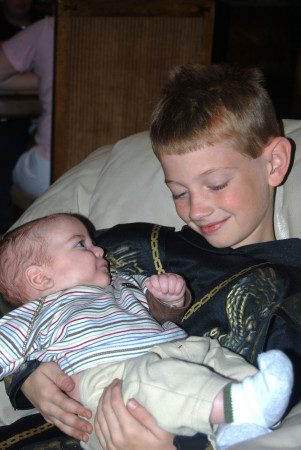 Jr with his cousin Cody