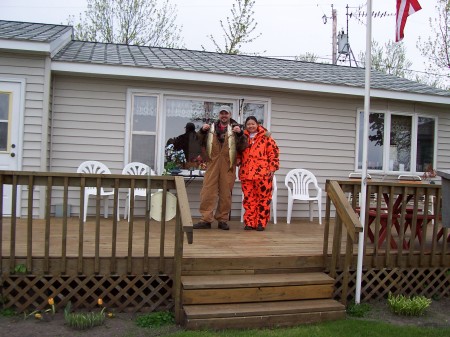 My Husband Jeff and I at our lake house in Osakis