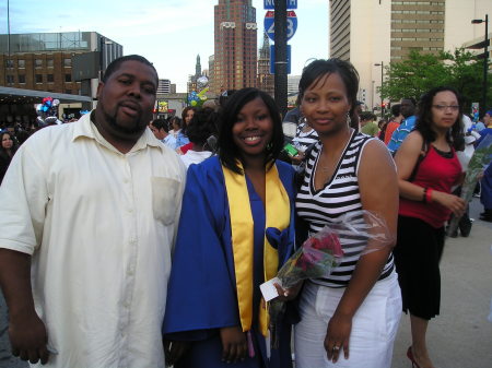 My oldest girl, her mom and me at her high school graduation
