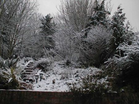 A snowy day in England