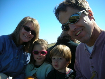 Our family at Huber's Orchard - pumpkin patch