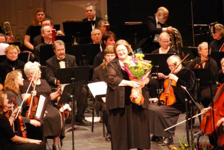 after the concert, the flowers