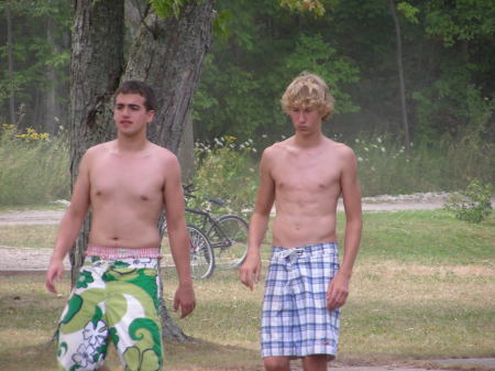 My Son (right) & Friend on Torch Lake Vacation
