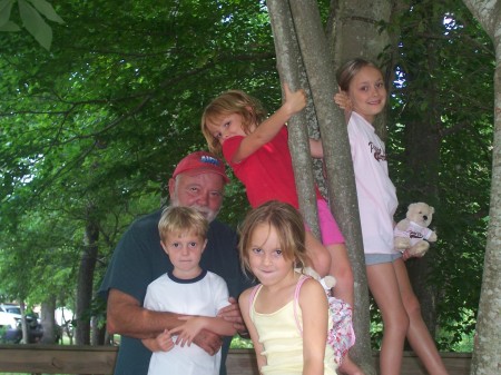 My dad with the Grandkids