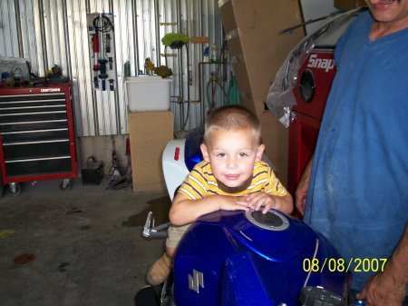 Giovanni loves his motor toys!