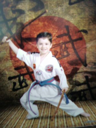 The little man in my life at Taekwondo