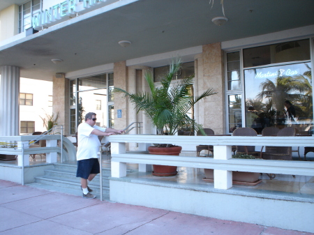 Mark infront of the Winter Haven in South Beach Oct. 2005