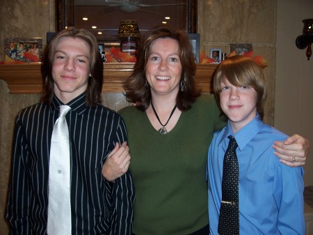 My boys and I before the football banquet in Nov 07