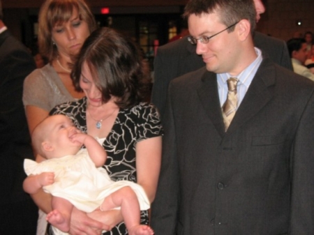 family at the baptism