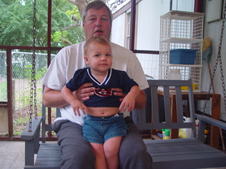 Jim with our grandson, James